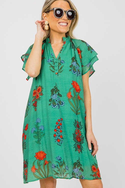 Botanic Dress, Green