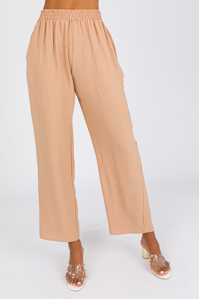 Gauze Pull-On Pants, Navy - New Arrivals - The Blue Door Boutique