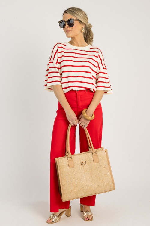 Jana Stripe Sweater, Red - 0610-55p.jpg
