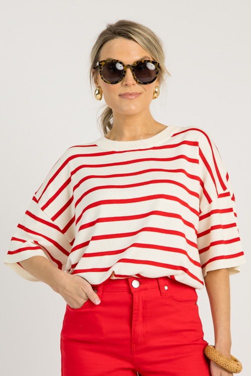 Jana Stripe Sweater, Red - 0610-61.jpg