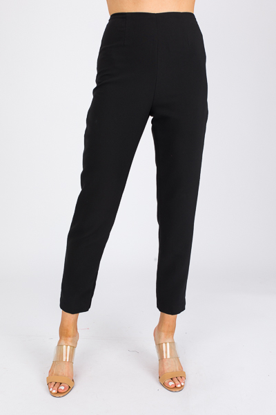 Flat Front Black Pants