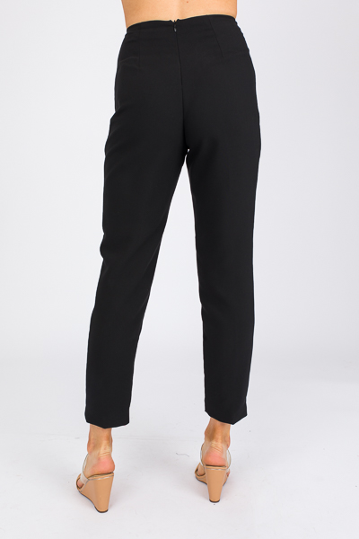 Flat Front Black Pants