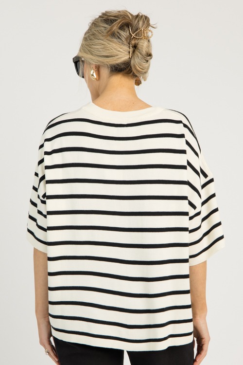Jana Stripe Sweater, Black - 0610-78.jpg