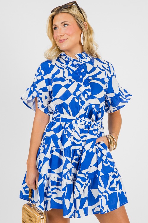 Ruffled Abstract Dress, Blue/Wh - 0611-113.jpg