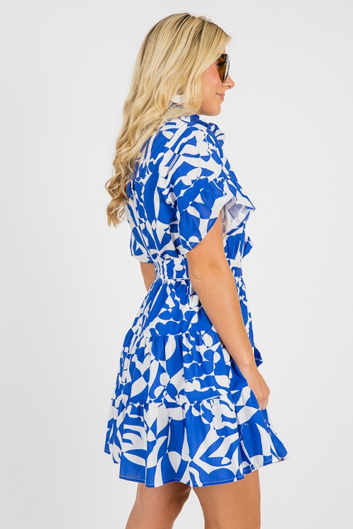 Ruffled Abstract Dress, Blue/Wh - 0611-115.jpg