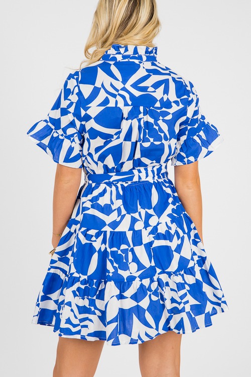 Ruffled Abstract Dress, Blue/Wh - 0611-116.jpg