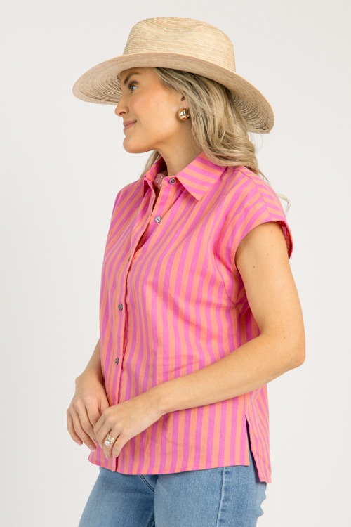Striped Button Up, Orange Fuchs - 0611-5.jpg