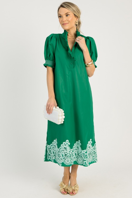 Prescott Lace Midi, Green