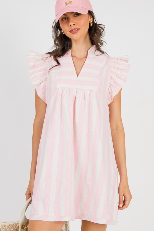 Kathryn Pinstripe Dress, Pink - 0612-118.jpg