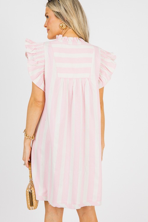 Kathryn Pinstripe Dress, Pink - 0612-120.jpg