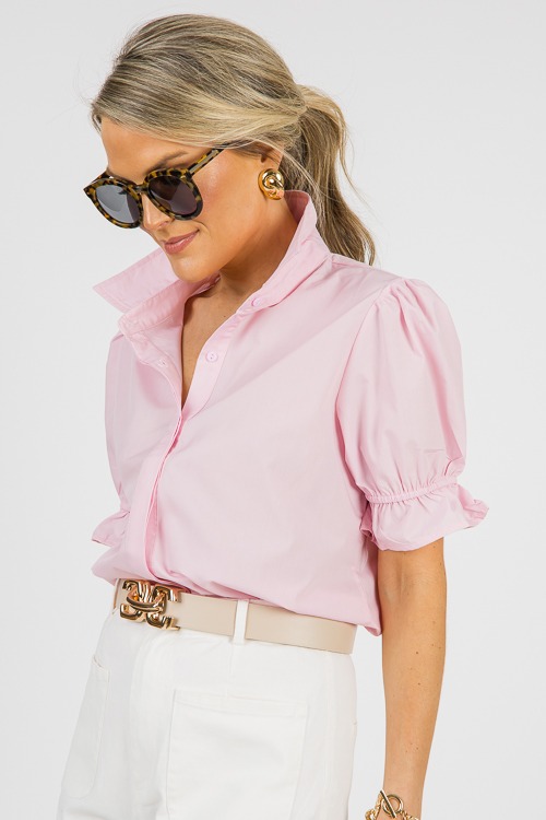 Puff Sleeve Shirt, Pink - 0612-130h.jpg