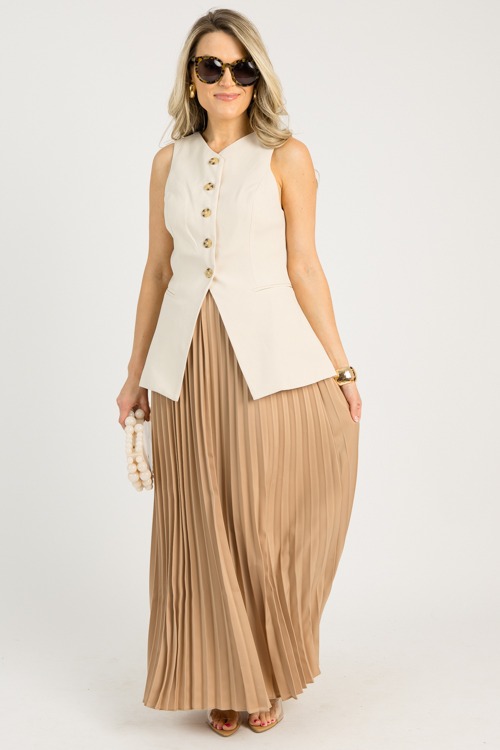 Pleated Satin Maxi Skirt, Sand - 0612-32p.jpg