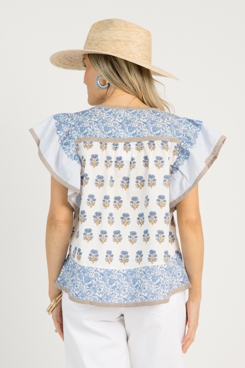 Preppy Mix Print Top, Ivory/Blu - 0612-62.jpg