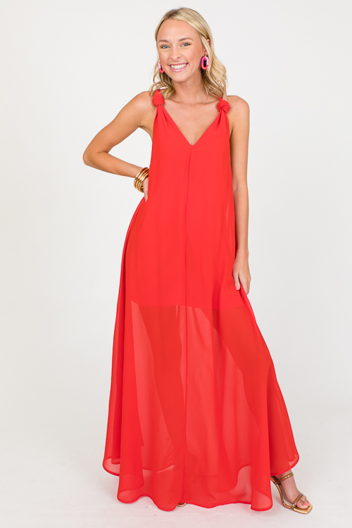 Knot Strap Maxi, Red