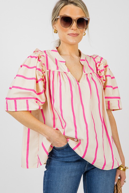 Renee Stripe Top, Pink - 0613-25p.jpg