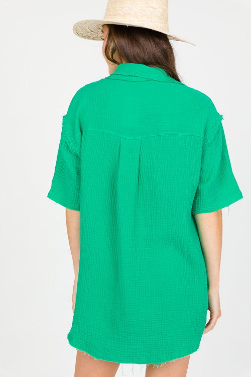 Summertime Shirt Tunic, Kelly Green