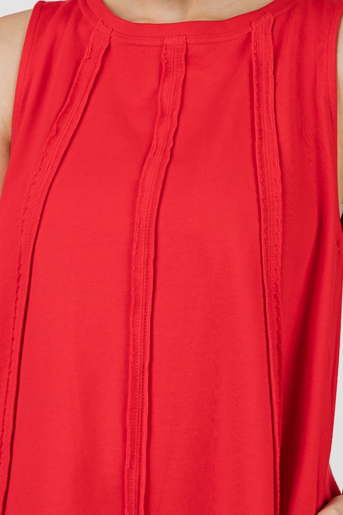 Contrast Trim Dress, Cherry Red - 0613-65h.jpg