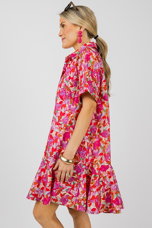 Painted Petals Shirt Dress, Plum - 0613-78h.jpg