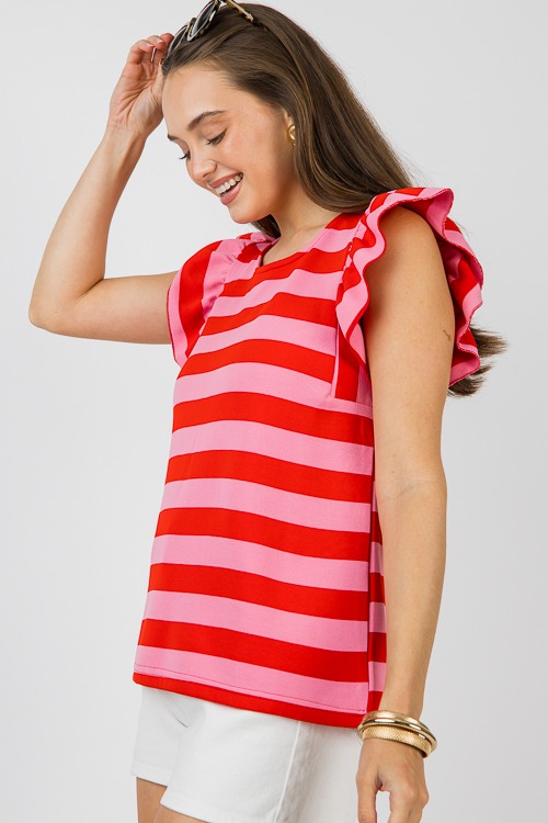 Stripe Flutter Top, Pink/Red - 0613-95.jpg