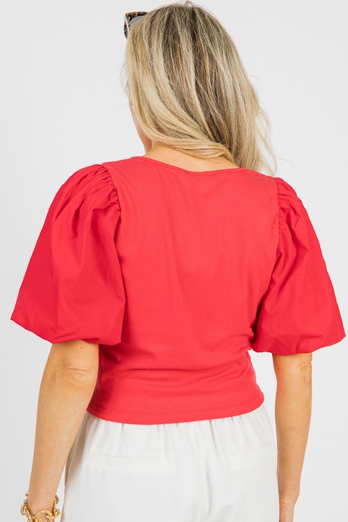 Erin Rib Poplin Top, Red - 0614-132-Edit.jpg