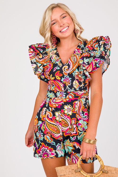 Floral shop ruffle romper