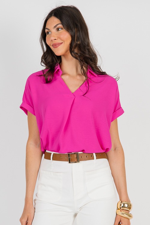 Alice Blouse, Hot Pink
