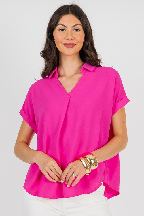 Alice Blouse, Hot Pink