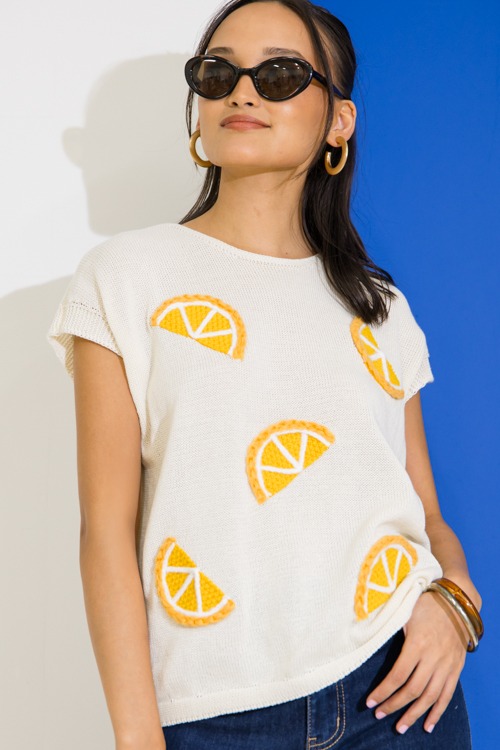 Orange Slice Sweater Top, Cream - 0616-158.jpg