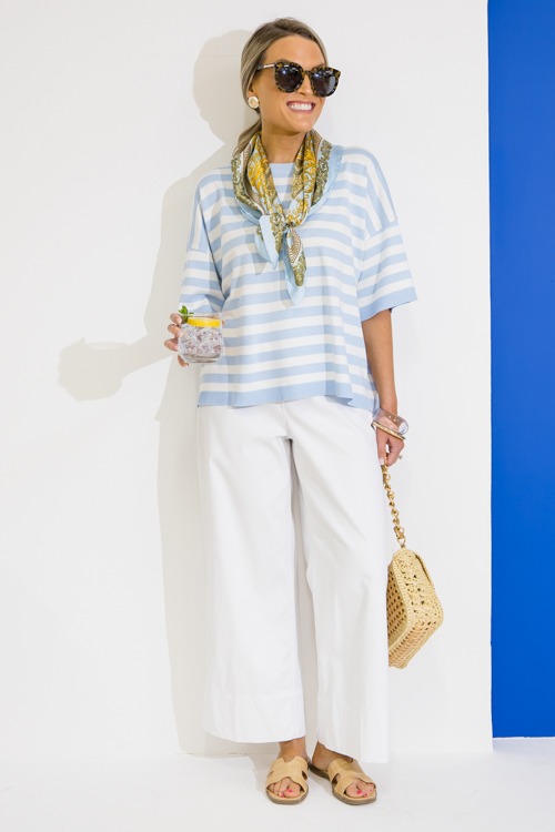 Valerie Stripe Sweater, Blue