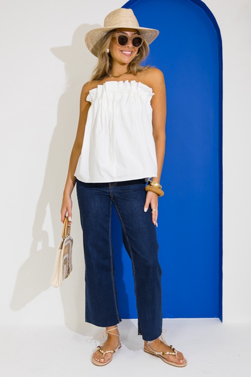 Pleated Strapless Top, Off Whit - 0616-361.jpg