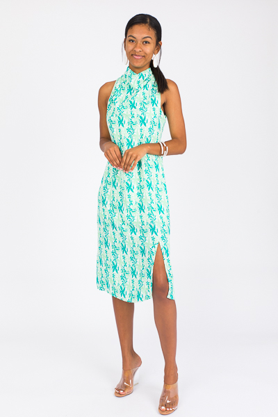 Lisa Floral Midi, Green