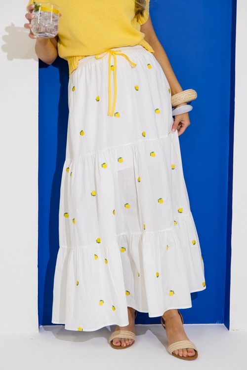 Lemon Embroidery Maxi Skirt - 0616-51h.jpg