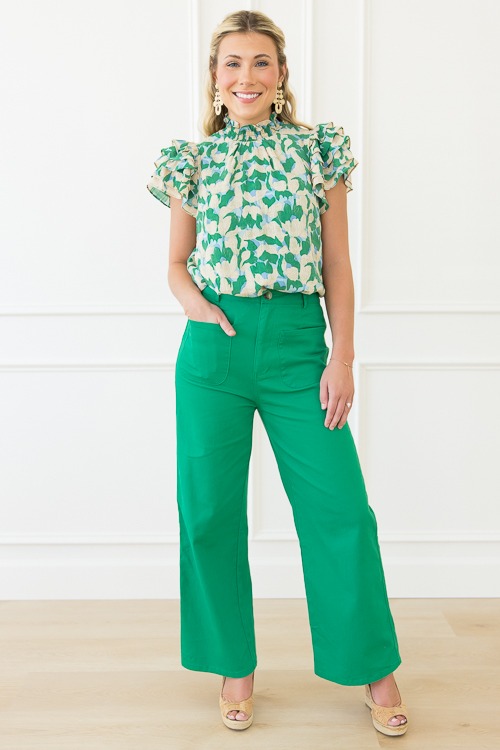 Patch Pocket Twill Pants, Green - 0617-101h.jpg