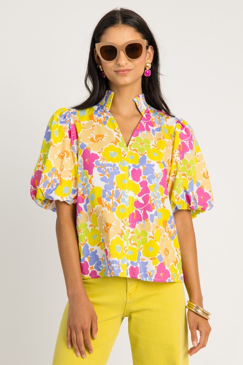 Vibrant Floral Top, Lime - 0617-113h.jpg