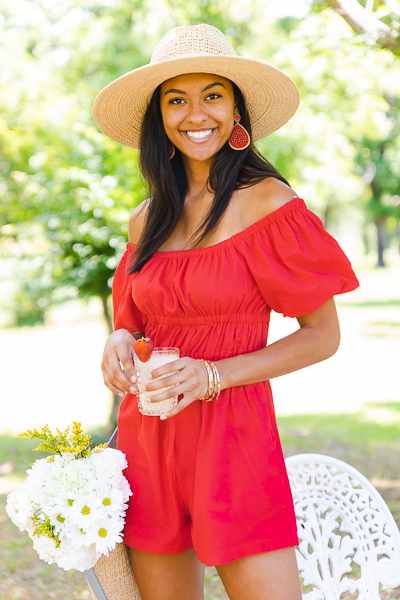 Candy Apple Cotton Romper