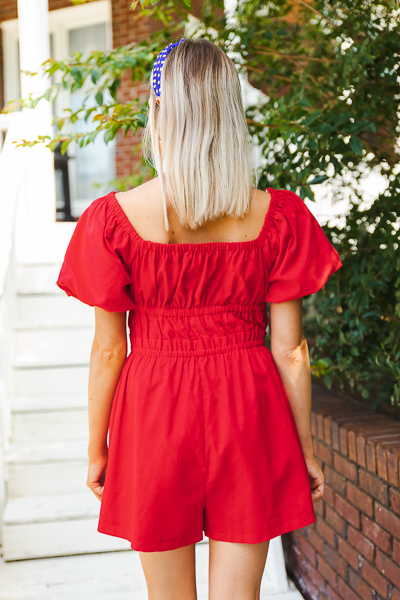 Candy Apple Cotton Romper