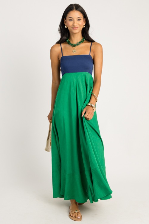 Two-Tone Maxi, Navy Green