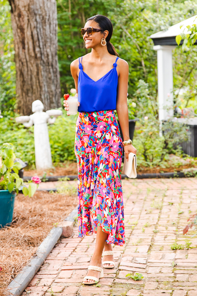 Knot Strap Cami, Capri Blue