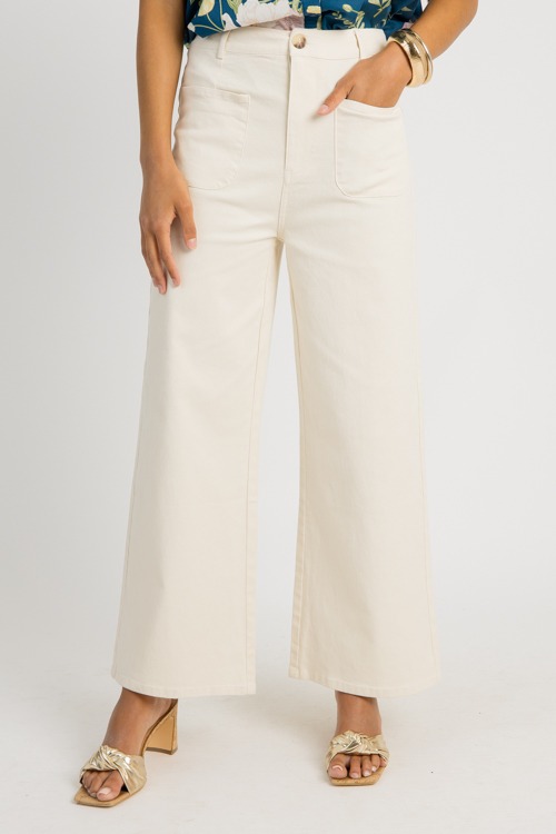 Dorian Twill Pants, Ecru