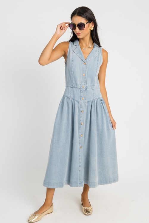 Karlie Denim Shirt Dress