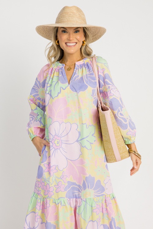 Pastel Floral Midi, Lavender