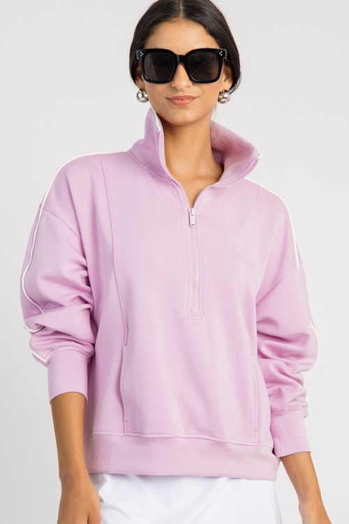 Piping Contrast Scuba Pullover
