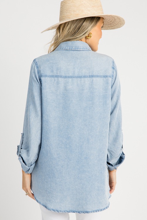 Chambray Tab Sleeve Shirt, Lt D - 0618-50.jpg