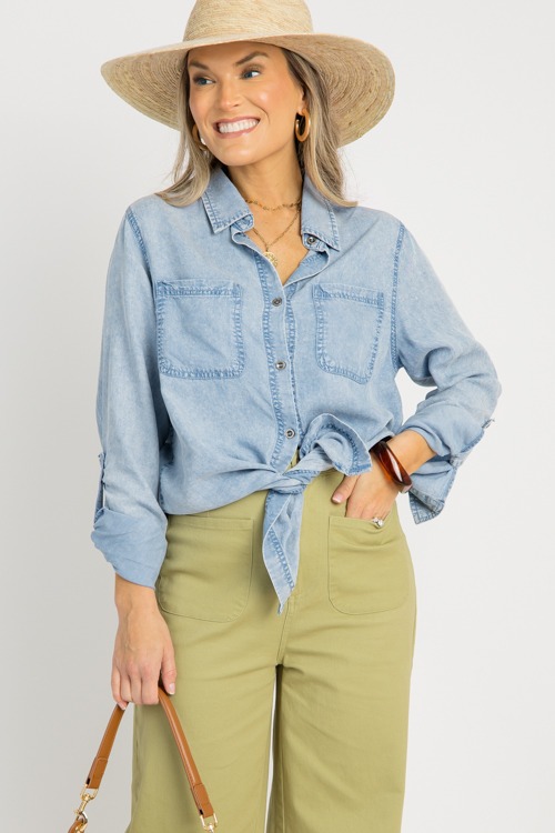 Chambray Tab Sleeve Shirt, Lt D - 0618-51.jpg
