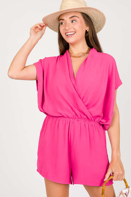 Morrison Romper, Hot Pink