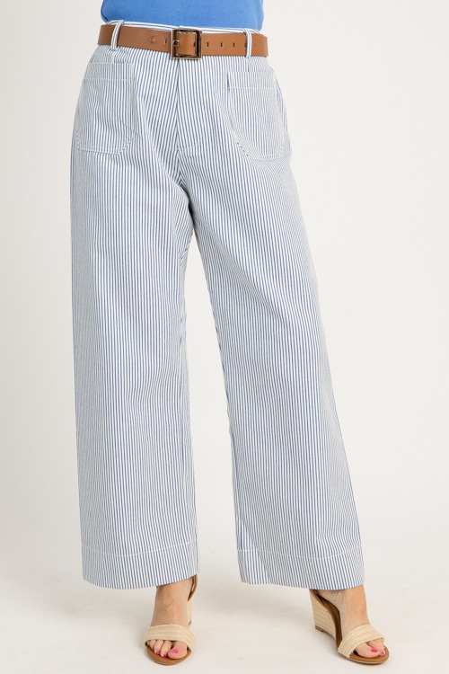 Alaya Stripe Pants, Blue
