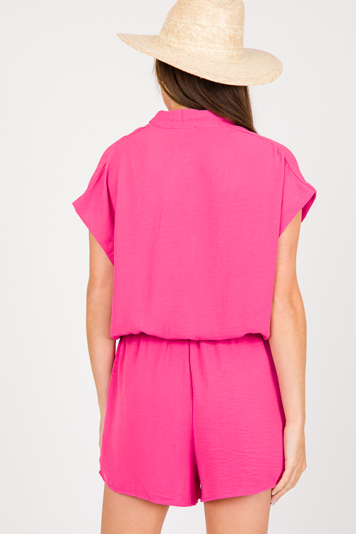 Morrison Romper, Hot Pink