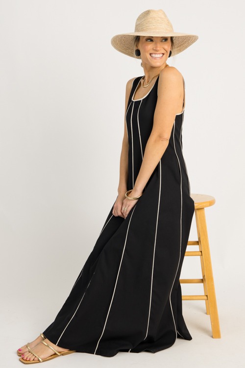 Piping Contrast Maxi, Black/Oatmeal