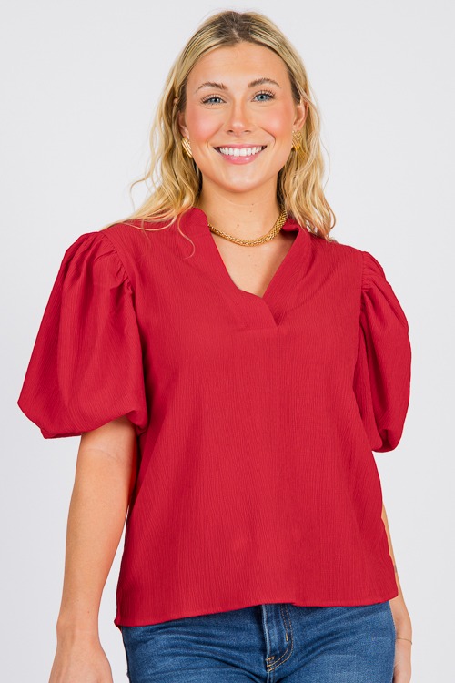 Roxanne Texture Top, Red - 0619-83p.jpg