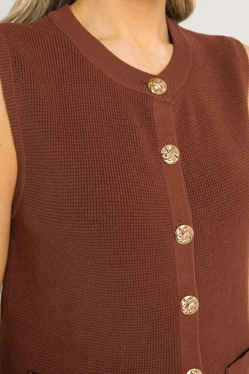 Buttoned Sweater Vest, Brown - 0619-84h.jpg
